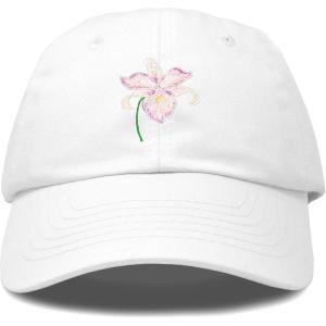 imageDALIX Orchid Hat Womens Floral Baseball CapWhite