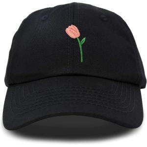 imageDALIX Tulip Hat Womens Floral Collection Baseball CapBlack