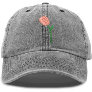 imageDALIX Tulip Hat Womens Floral Collection Baseball CapBlack Vintage