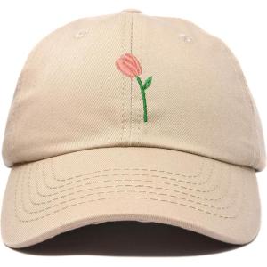 imageDALIX Tulip Hat Womens Floral Collection Baseball CapKhaki