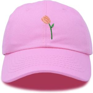 imageDALIX Tulip Hat Womens Floral Collection Baseball CapLight Pink