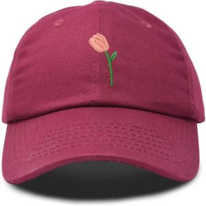 imageDALIX Tulip Hat Womens Floral Collection Baseball CapMaroon