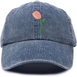 imageDALIX Tulip Hat Womens Floral Collection Baseball CapNavy Blue Vintage