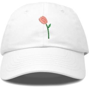 imageDALIX Tulip Hat Womens Floral Collection Baseball CapWhite