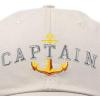 imageDALIX Captain Embroidered Dad Cap Cotton Baseball Hat MenBeige