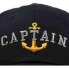 imageDALIX Captain Embroidered Dad Cap Cotton Baseball Hat MenBlack