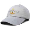 imageDALIX Captain Embroidered Dad Cap Cotton Baseball Hat MenGray