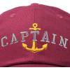 imageDALIX Captain Embroidered Dad Cap Cotton Baseball Hat MenMaroon