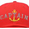 imageDALIX Captain Embroidered Dad Cap Cotton Baseball Hat MenRed