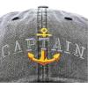 imageDALIX Captain Embroidered Dad Cap Cotton Baseball Hat MenWashed Black