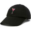 imageDALIX Cosmo Embroidered Cap Cotton Cosmopolitan Baseball Cute Cool Dad Hat WomensBlack