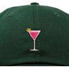 imageDALIX Cosmo Embroidered Cap Cotton Cosmopolitan Baseball Cute Cool Dad Hat WomensDark Green