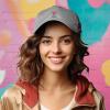 imageDALIX Cosmo Embroidered Cap Cotton Cosmopolitan Baseball Cute Cool Dad Hat WomensGray