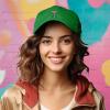 imageDALIX Cosmo Embroidered Cap Cotton Cosmopolitan Baseball Cute Cool Dad Hat WomensKelly Green