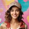 imageDALIX Cosmo Embroidered Cap Cotton Cosmopolitan Baseball Cute Cool Dad Hat WomensKhaki