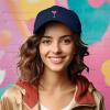 imageDALIX Cosmo Embroidered Cap Cotton Cosmopolitan Baseball Cute Cool Dad Hat WomensNavy Blue