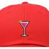imageDALIX Cosmo Embroidered Cap Cotton Cosmopolitan Baseball Cute Cool Dad Hat WomensRed