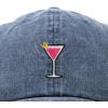 imageDALIX Cosmo Embroidered Cap Cotton Cosmopolitan Baseball Cute Cool Dad Hat WomensWashed Navy Blue