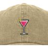 imageDALIX Cosmo Embroidered Cap Cotton Cosmopolitan Baseball Cute Cool Dad Hat WomensWashed Stone White