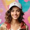 imageDALIX Cosmo Embroidered Cap Cotton Cosmopolitan Baseball Cute Cool Dad Hat WomensWhite