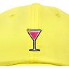 imageDALIX Cosmo Embroidered Cap Cotton Cosmopolitan Baseball Cute Cool Dad Hat WomensYellow