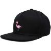 imageDALIX Flamingo Snapback Flat Bill Baseball Hat Embroidered Cap MensBlack