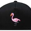 imageDALIX Flamingo Snapback Flat Bill Baseball Hat Embroidered Cap MensBlack