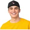 imageDALIX Flamingo Snapback Flat Bill Baseball Hat Embroidered Cap MensBlack