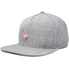 imageDALIX Flamingo Snapback Flat Bill Baseball Hat Embroidered Cap MensLight Gray