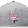 imageDALIX Flamingo Snapback Flat Bill Baseball Hat Embroidered Cap MensLight Gray