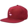 imageDALIX Flamingo Snapback Flat Bill Baseball Hat Embroidered Cap MensMaroon