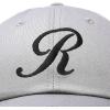 imageDALIX Initial Hat Letter R Womens Baseball Cap Monogram Cursive EmbroiderGray