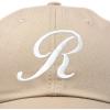 imageDALIX Initial Hat Letter R Womens Baseball Cap Monogram Cursive EmbroiderKhaki