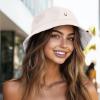 imageDALIX Lil Smile Cotton Bucket Hat Lightweight Outdoor Travel Beach Everyday WomensParchment White