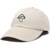 imageDALIX Mushroom Embroidered Glow in The Dark Hat Dad Hat Cotton Baseball CapBeige
