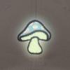 imageDALIX Mushroom Embroidered Glow in The Dark Hat Dad Hat Cotton Baseball CapBeige