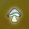 imageDALIX Mushroom Embroidered Glow in The Dark Hat Dad Hat Cotton Baseball CapGold