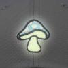 imageDALIX Mushroom Embroidered Glow in The Dark Hat Dad Hat Cotton Baseball CapGray
