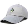 imageDALIX Mushroom Embroidered Glow in The Dark Hat Dad Hat Cotton Baseball CapGray