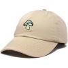 imageDALIX Mushroom Embroidered Glow in The Dark Hat Dad Hat Cotton Baseball CapKhaki