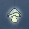 imageDALIX Mushroom Embroidered Glow in The Dark Hat Dad Hat Cotton Baseball CapLight Blue