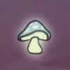 imageDALIX Mushroom Embroidered Glow in The Dark Hat Dad Hat Cotton Baseball CapLight Pink