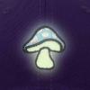 imageDALIX Mushroom Embroidered Glow in The Dark Hat Dad Hat Cotton Baseball CapPurple