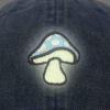 imageDALIX Mushroom Embroidered Glow in The Dark Hat Dad Hat Cotton Baseball CapWashed Navy Blue