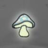 imageDALIX Mushroom Embroidered Glow in The Dark Hat Dad Hat Cotton Baseball CapWhite