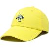 imageDALIX Mushroom Embroidered Glow in The Dark Hat Dad Hat Cotton Baseball CapYellow