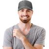 imageDALIX Premium Baseball Cap Structured Dad Hat Medium Crown ChambrayBlack