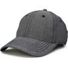 imageDALIX Premium Baseball Cap Structured Dad Hat Medium Crown ChambrayBlack