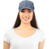 imageDALIX Premium Baseball Cap Structured Dad Hat Medium Crown ChambrayNavy Blue