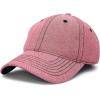 imageDALIX Premium Baseball Cap Structured Dad Hat Medium Crown ChambrayRed
